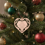 [2D FLAT ACRYLIC] 1st Anniversary Heart-Shaped Ornament – Romantic Steel Keepsake Gift for Couples