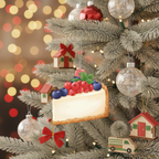 [2D FLAT ACRYLIC] Cake Christmas Ornament – Custom Birthday & Holiday Keepsake