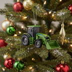 [2D FLAT ACRYLIC] Classic Semi-Truck Christmas Ornament | Truck Driver Gift & Holiday Decor