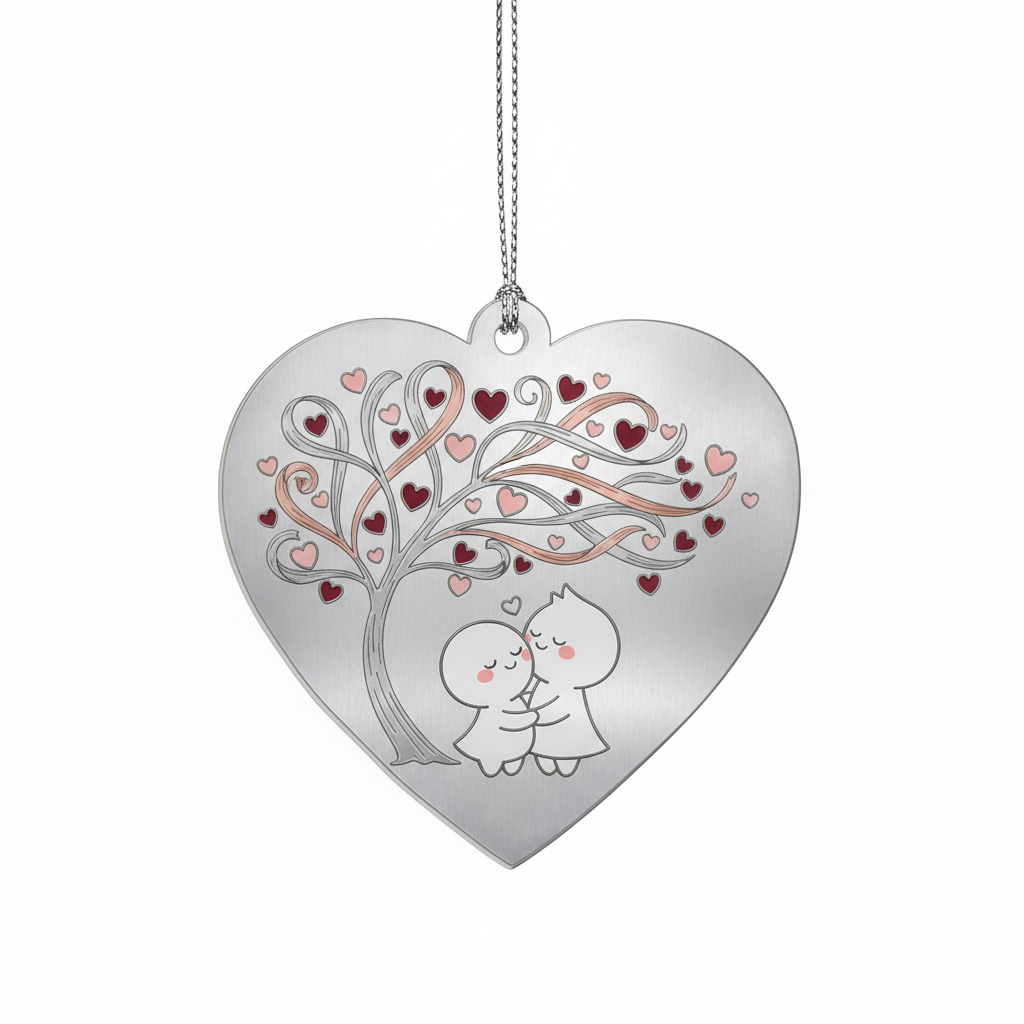 [2D FLAT ACRYLIC] 70th Platinum Anniversary Ornament 2025 – Heartfelt Keepsake Gift for Couples