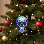 [2D FLAT ACRYLIC] Gothic Skull Suncatcher Ornament – Spooky Window Hanging for Home Decor