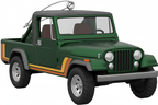 [2D FLAT ACRYLIC] Hallmark 1982 Jeep Scrambler Christmas Ornament | 25th in All-American Trucks Series