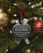 [2D FLAT ACRYLIC] Wonderful Teacher Ornament – Inspirational Thank You Gift for Educators