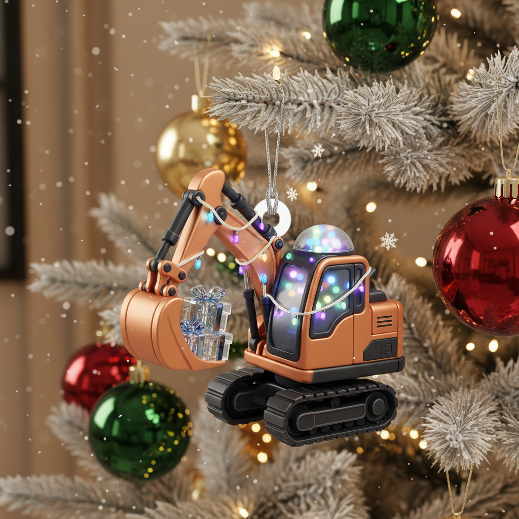 [2D FLAT ACRYLIC] God Bless Truckers Christmas Ornament | Heartfelt Truck Driver Gift & Holiday Decor