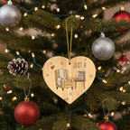 [2D FLAT ACRYLIC] Book Lover Christmas Ornament – Funny Keepsake Gift for Readers & Librarians