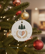 [2D FLAT ACRYLIC] 25th Silver Anniversary Ceramic Ornament 2025 – Keepsake Gift for Couples