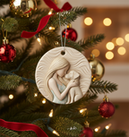 [2D FLAT ACRYLIC] Ceramic Dog Christmas Ornament 2024 | Keepsake Gift for Dog Lovers