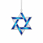 [2D FLAT ACRYLIC] Star of David Hanukkah Ornament – Jewish Acrylic Chanukah Decor Gift