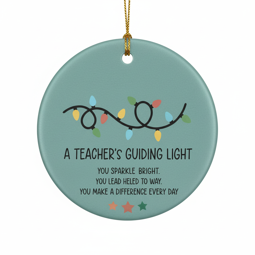 [2D FLAT ACRYLIC] Teacher Christmas Ornament 2025 – Meaningful Thank You Gift for Educators