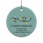 [2D FLAT ACRYLIC] Teacher Christmas Ornament 2025 – Meaningful Thank You Gift for Educators