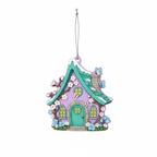[2D FLAT ACRYLIC] Whimsical Flower House Garden Stake – Acrylic Yard Art for Outdoor Decor
