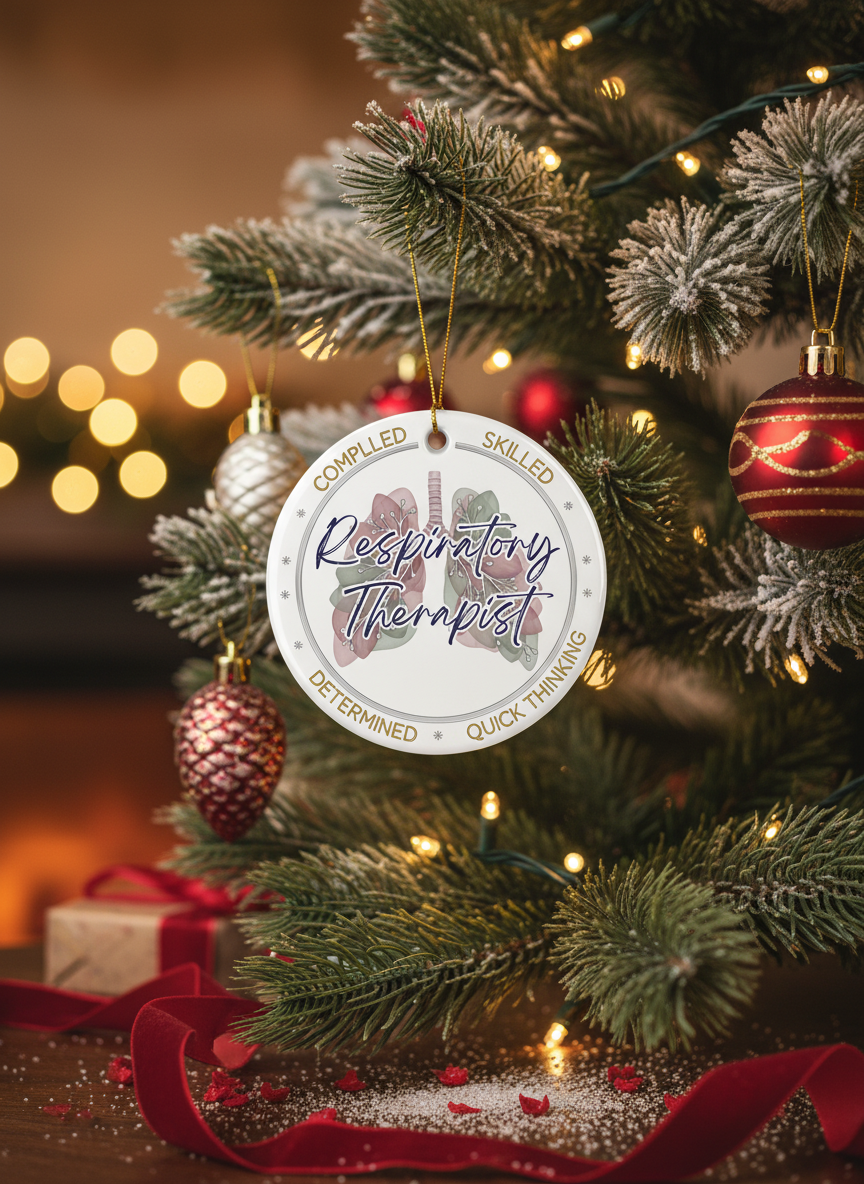 [2D FLAT ACRYLIC] Respiratory Therapist Christmas Ornament – Appreciation Gift for RTs & Coworkers