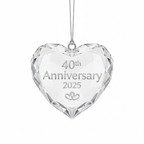 [2D FLAT ACRYLIC] 40th Ruby Anniversary Ornament 2025 – Keepsake Wedding Gift for Couples