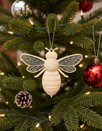 [2D FLAT ACRYLIC] Bee Ornament | 2D Flat Acrylic Ornament | Clear Bee Christmas Decoration | Modern Holiday Gift 2025 | Minimalist Tree Decor