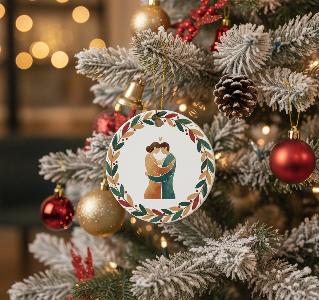 [2D FLAT ACRYLIC] Angel Wings Mom Memorial Ornament – Heartfelt Sympathy Gift for Loss of Mother