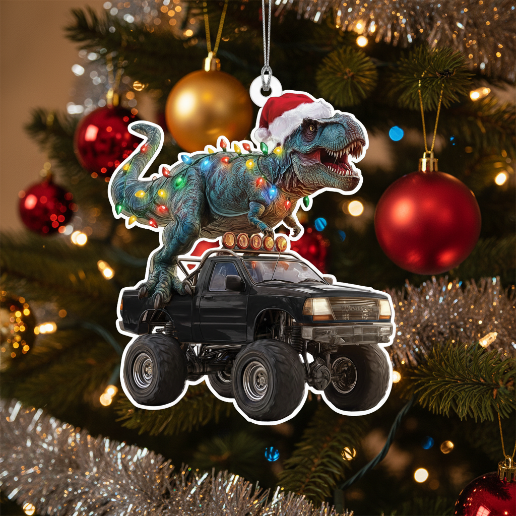 [2D FLAT ACRYLIC] Personalized Grinch Christmas Ornament | Custom Acrylic Trucker Tree Decor