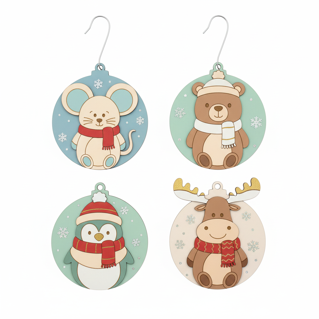 [2D FLAT ACRYLIC] Cozy Sweater Christmas Ornament