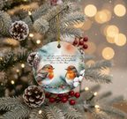 [2D FLAT ACRYLIC] Robin Remembrance Christmas Ornament - Loss of Loved One Keepsake