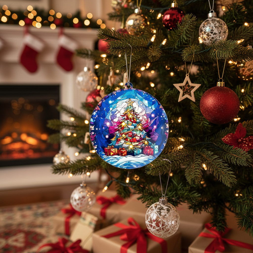 [2D FLAT ACRYLIC] Tree of Life Christmas Ornament 2025 – Elegant Suncatcher Holiday Keepsake