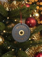 [2D FLAT ACRYLIC] Merry Liftmas Barbell Christmas Ornament – Unique Gym & Weightlifting Gift