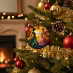 [2D FLAT ACRYLIC] Elphaba and Glinda 'Wicked' Musical Christmas Ornament