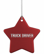 [2D FLAT ACRYLIC] Funny Trucker Christmas Ornament | 'I Hate Being Sexy' Truck Driver Gift
