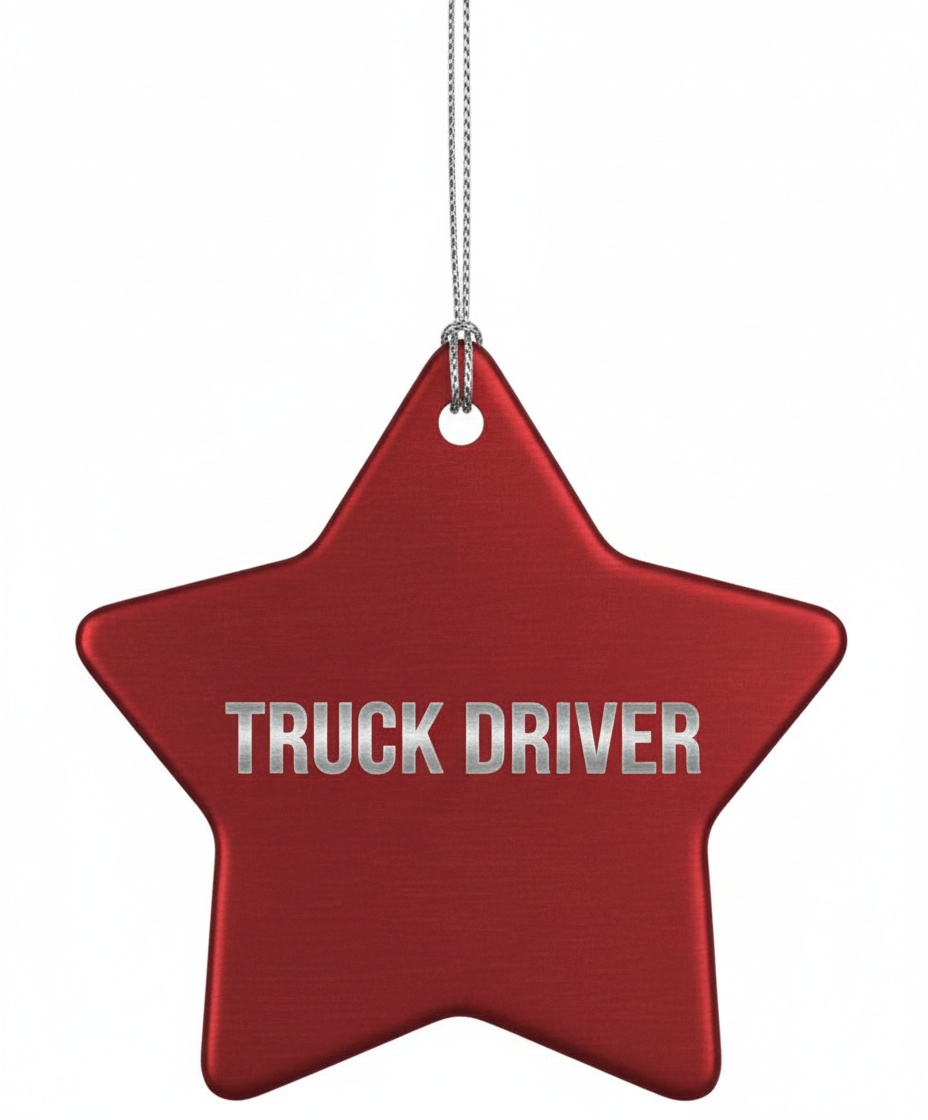 [2D FLAT ACRYLIC] Funny Trucker Christmas Ornament | 'I Hate Being Sexy' Truck Driver Gift
