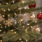 [2D FLAT ACRYLIC] 50th Golden Wedding Anniversary Glass Ornament – Keepsake Gift for Parents & Couples
