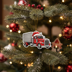 [2D FLAT ACRYLIC] Adorable Christmas Animal Ornament – Durable Acrylic Holiday Tree Decor