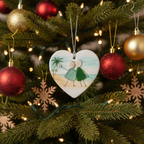 [2D FLAT ACRYLIC] Handmade Sea Glass Friendship Ornaments – Coastal Christmas Decor