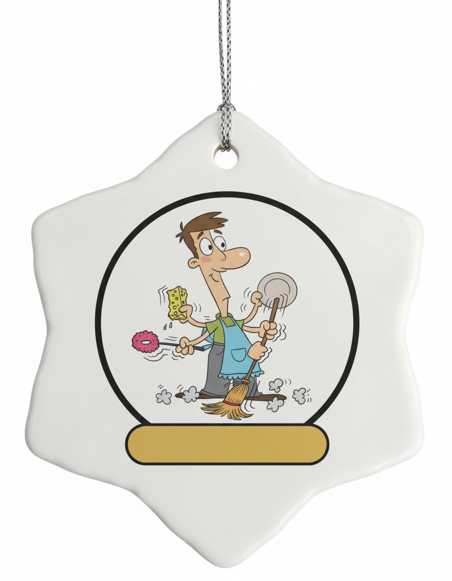 [2D FLAT ACRYLIC] Funny World's Greatest Stay at Home Dad Christmas Ornament – Unique Gift for Dad