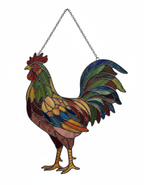 [2D FLAT ACRYLIC] Vibrant Rooster Suncatcher – Farmhouse Window Hanging & Home Decor Gift