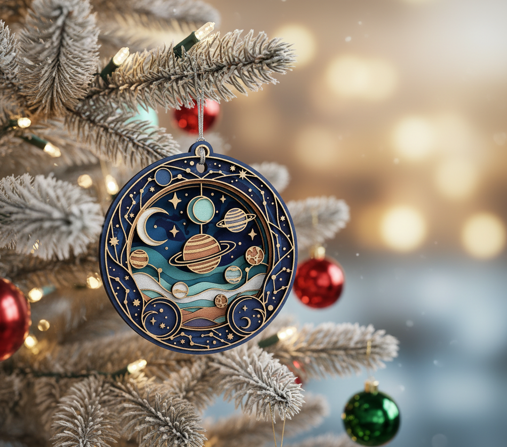 [2D FLAT ACRYLIC] Personalized First Christmas in New Home Ornament 2024 – Custom Address Gift