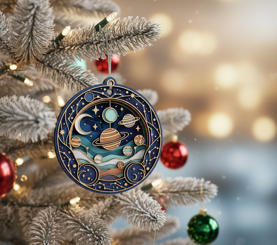 [2D FLAT ACRYLIC] Personalized First Christmas in New Home Ornament 2024 – Custom Address Gift