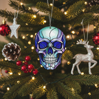 [2D FLAT ACRYLIC] Gothic Skull Suncatcher Ornament – Spooky Window Hanging for Home Decor