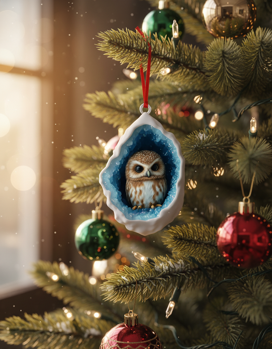 [2D FLAT ACRYLIC] Animal Christmas Ornaments – 2D Acrylic Pendants for Holiday Tree Decor