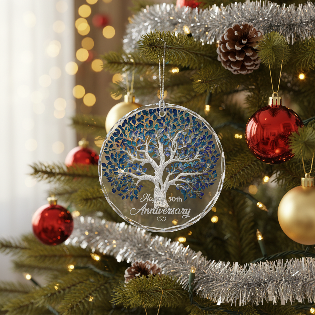 [2D FLAT ACRYLIC] 30th Pearl Anniversary Ornament 2025 – Keepsake Wedding Gift for Couples