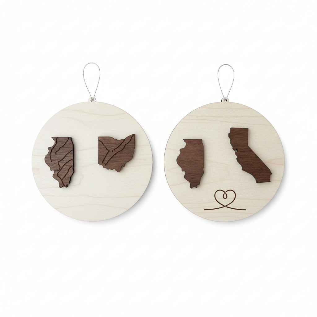 [2D FLAT ACRYLIC] Personalized Long Distance Friendship Ornament – Miles Don't Matter Best Friend Gift