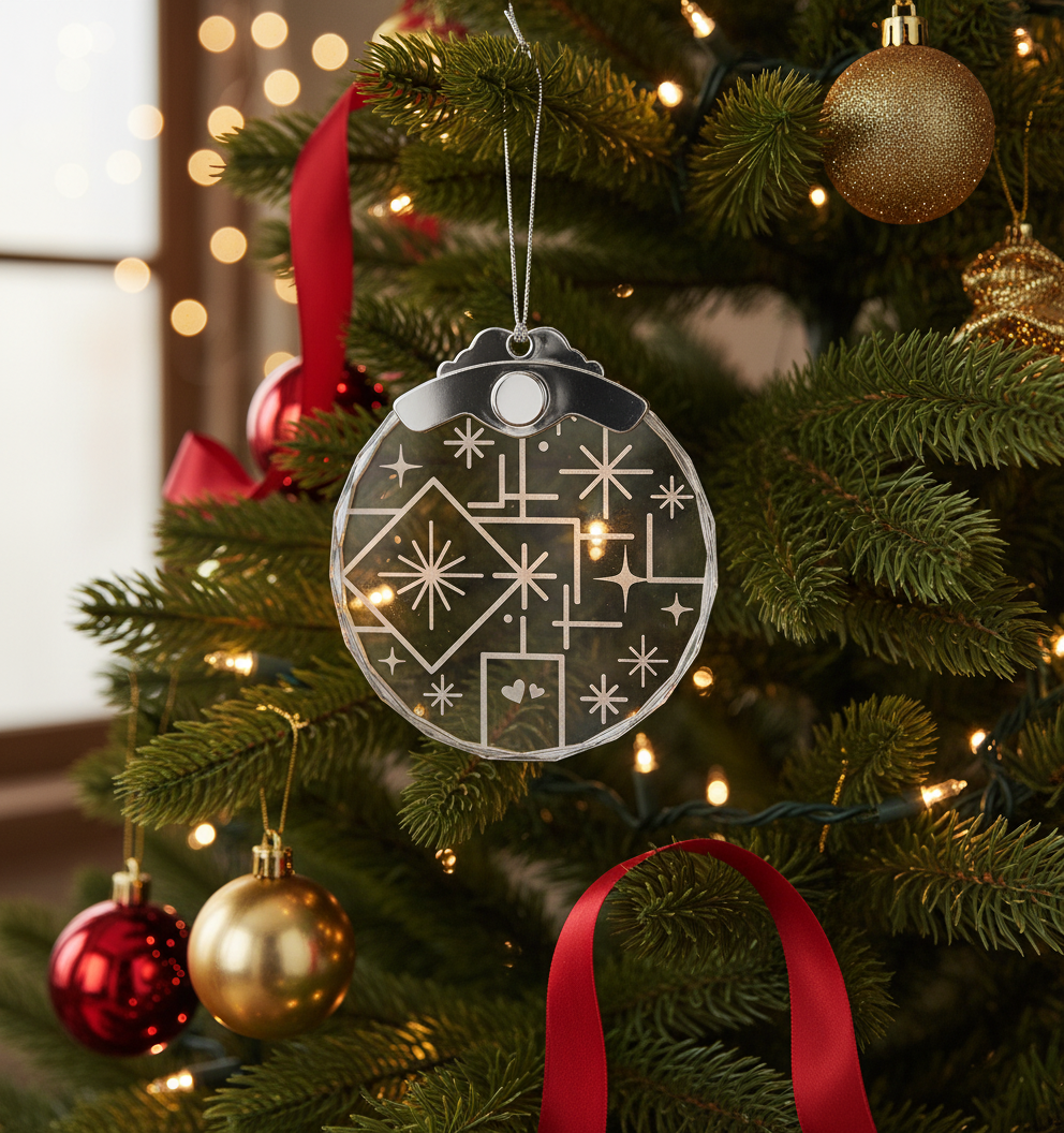 [2D FLAT ACRYLIC] Best Friend Christmas Ornament 2025 - 'Friends Are The Family We Choose' Friendship Gift for Women