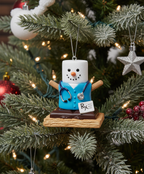 [2D FLAT ACRYLIC] Adorable S'mores Doctor Christmas Ornament – Hand-Painted Resin Gift for Medical Professionals