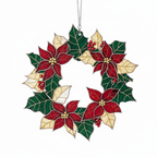 [2D FLAT ACRYLIC] Christmas Wreath Acrylic Suncatcher Ornament – Festive Holiday Home Decor