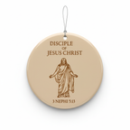 [2D FLAT ACRYLIC] Rustic Christus Christmas Ornament – Disciple of Christ LDS Gift