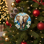 [2D FLAT ACRYLIC] Elephant Acrylic Suncatcher – Beautiful Hanging Window Decor & Gift for Elephant Lovers