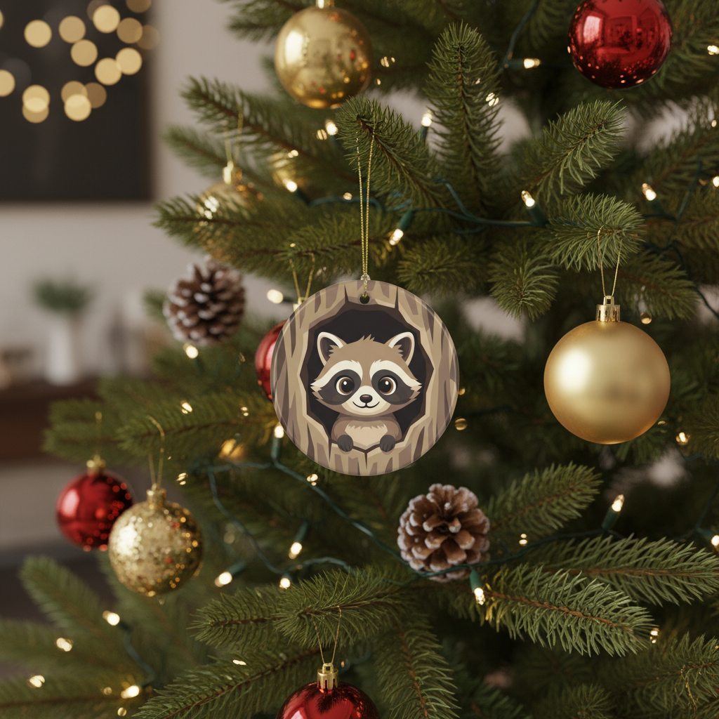 [2D FLAT ACRYLIC] Funny Highland Cow Christmas Ornament – Unique Holiday Decor Gift