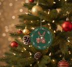 [2D FLAT ACRYLIC] Personalized Red Truck Christmas Ornament | Vintage Family Holiday Decor Keepsake