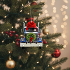 [2D FLAT ACRYLIC] Personalized Trucker Christmas Ornament | Ceramic Truck Driver Gift