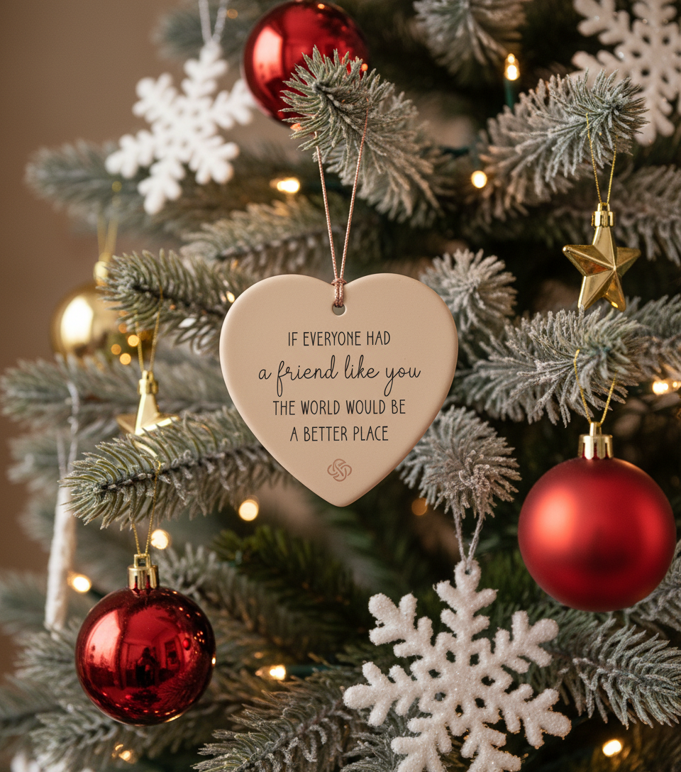 [2D FLAT ACRYLIC] 'A Friend Like You' Friendship Quote Ornament – Heartfelt Gift for Best Friend