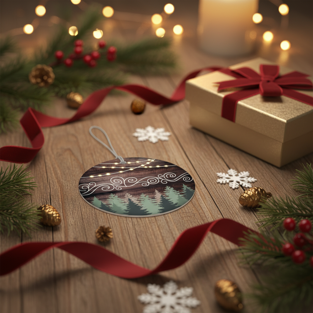 [2D FLAT ACRYLIC] Baby's First Christmas Ornament 2025 – Personalized Elephant Keepsake