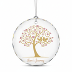 [2D FLAT ACRYLIC] 45th Sapphire Wedding Anniversary Glass Ornament – Keepsake Gift for Parents & Couples