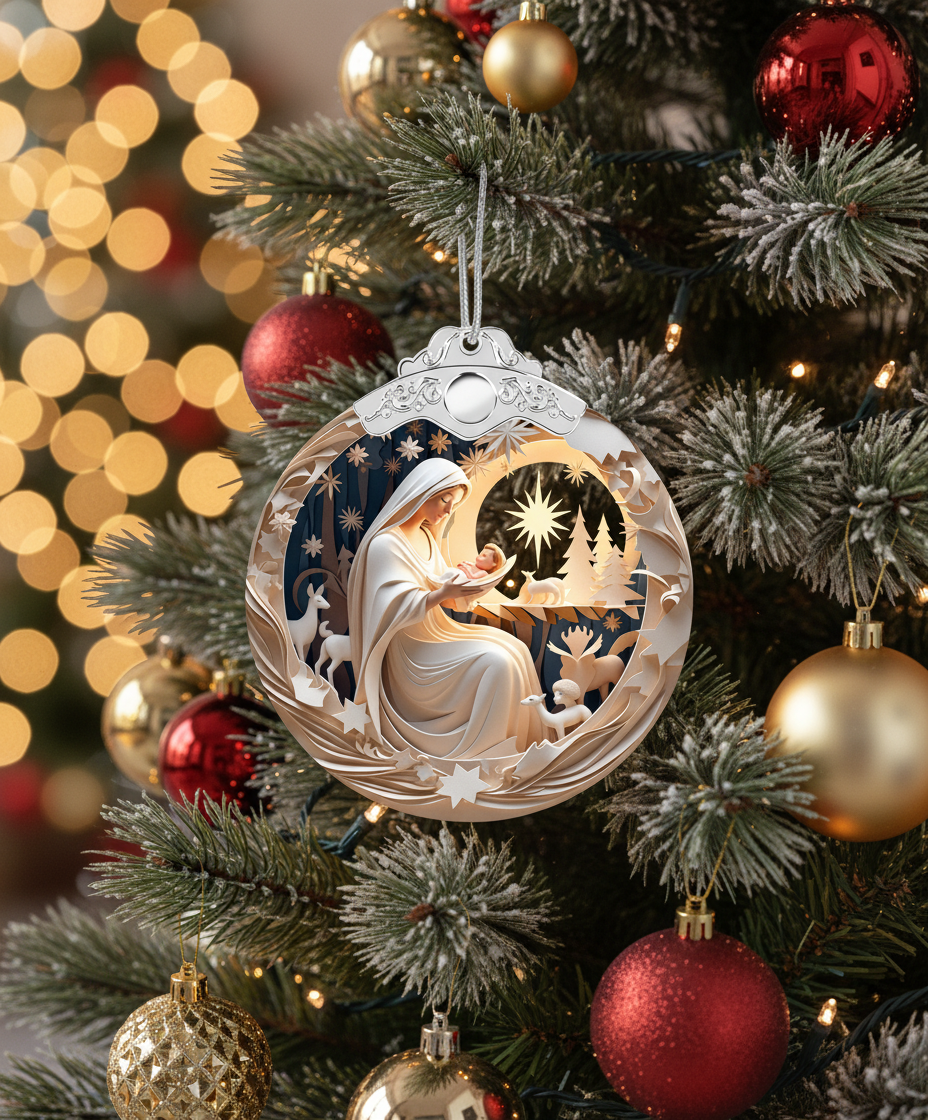 [2D FLAT ACRYLIC] Heartfelt Memorial Ornament – 'I Will Hold You in My Heart' Sympathy Gift